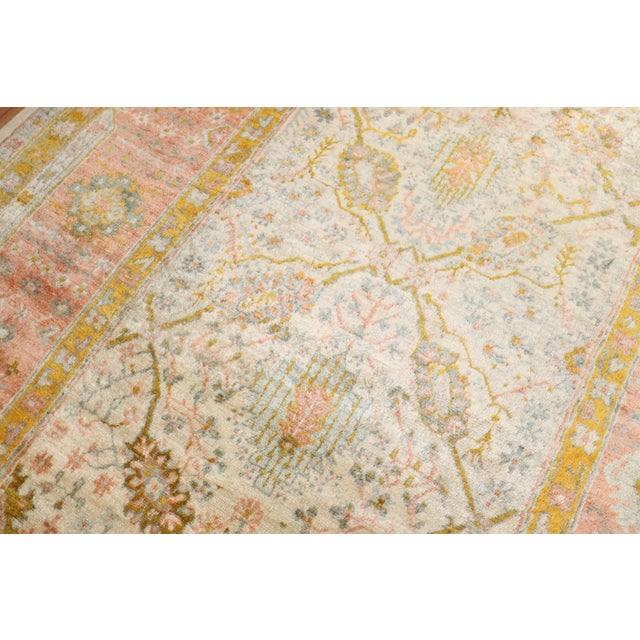 A circa 1900 authentic Angora Wool Overall Very Good Condition room size Turkish Oushak Rug with an all-over design with...