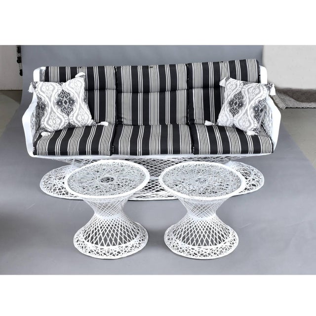 Restored Russell Woodard Spun Fiberglass Vintage Outdoor Sofa For Sale - Image 11 of 14