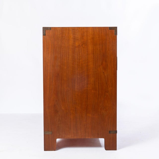 Baker Asian Style Walnut Credenza or Sideboard For Sale - Image 11 of 14