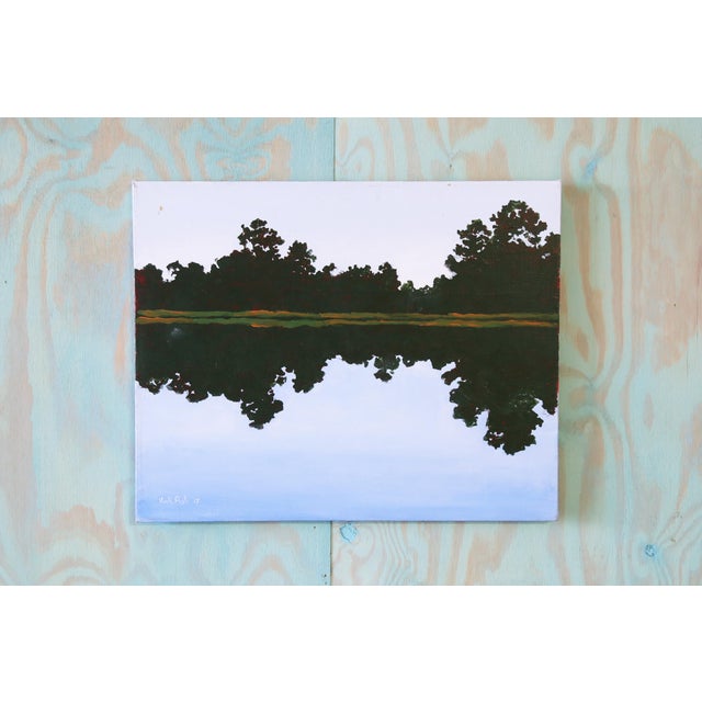2010s Landscape Painting Acrylic on Canvas Hank Pugh 2017 Norfolk Va 30x24 For Sale - Image 5 of 5