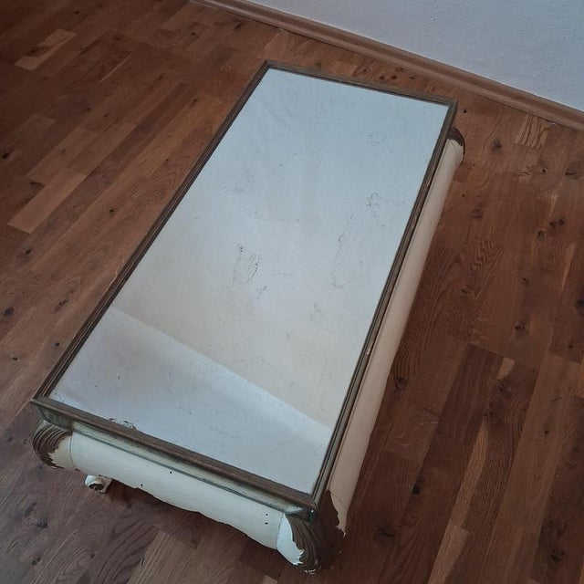 Antique Baroque Style Side Table with Mirrored Top For Sale - Image 10 of 18