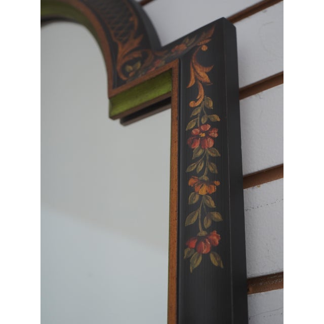 1980s Labarge Chinoiserie Decorated Designer Mirror For Sale - Image 5 of 12