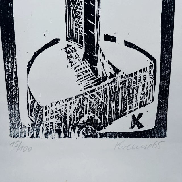 Mid-Century Modern 1965 Artist's Proof Abstract Figurative Signed and Numbered Print For Sale - Image 3 of 12