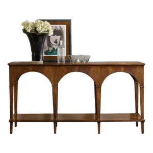 Modern History Triple Classical Console Table With Shelf