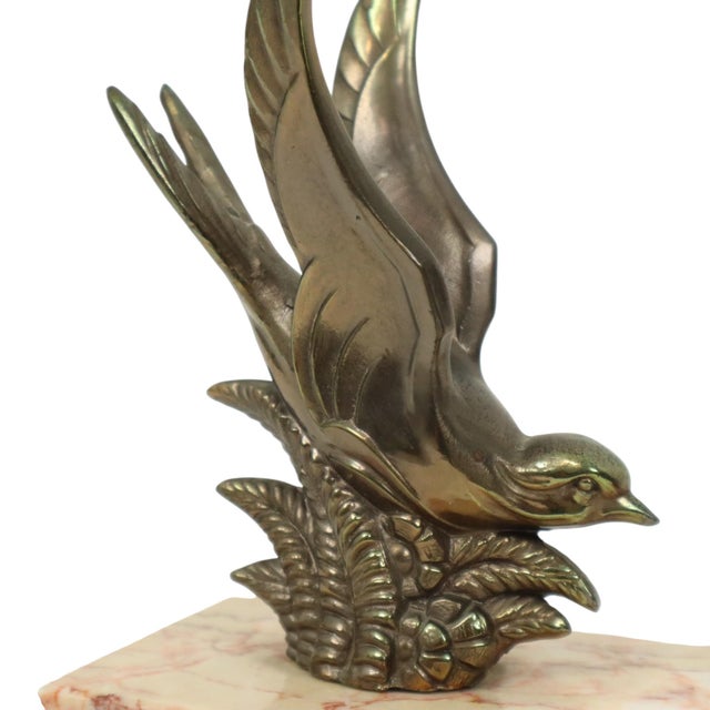 1930s Art Deco Swallows Bookends, 1930s, Set of 2 For Sale - Image 5 of 14