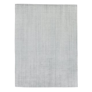 Hamm Hand loom Wool/Viscose Silver Rug-14'x18" For Sale