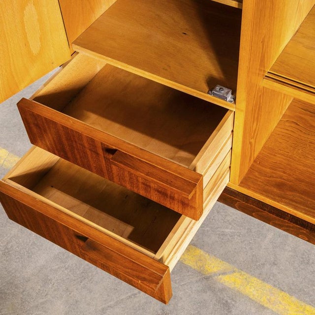 Wood Large Mid-Century Glass Fronted Cabinet from Up Zavody, 1960s For Sale - Image 7 of 9