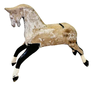 Large Early 20th.century Pine Horse, 1920a