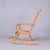 Mid-Century Italian French Riviera Curved Rattan and Bamboo Rocking Chair, 1970s For Sale - Image 11 of 18