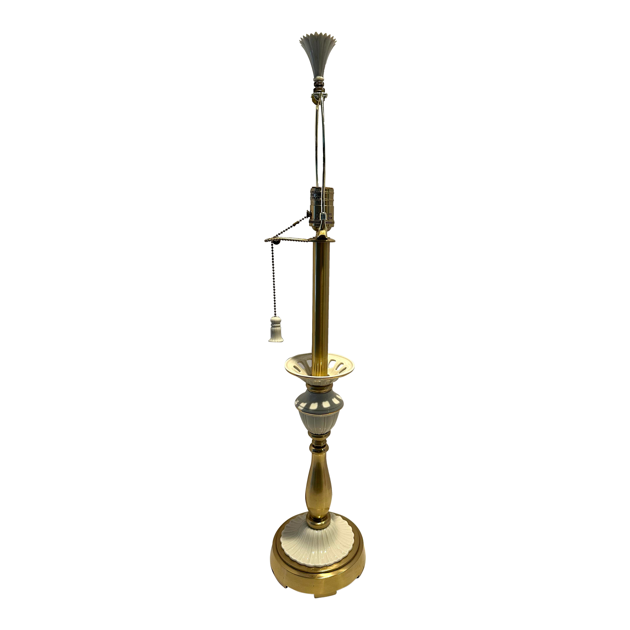 1980s Lenox Quoizel Matelasse Table Lamp | Chairish