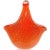 Mid-Century Modern Murano Barbini Vintage Orange Gold Flecks Italian Art Glass Mid Century Flower Basket Vase For Sale - Image 3 of 8