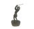This vintage bronze sculpture stands 9 inches tall, measuring 4.5 inches wide and deep, depicting a female golfer captured...