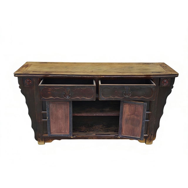 Black Late 18th Century Elm Buffet For Sale - Image 8 of 14