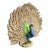 Peacock Wheel Open Statue Handmade Artwork Wildlife Bird Sculpture Decor For Sale