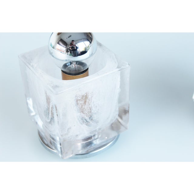 Vintage Murano Glass Wall Sconces from AV Mazzega, 1970s, Set of 2 For Sale - Image 3 of 7