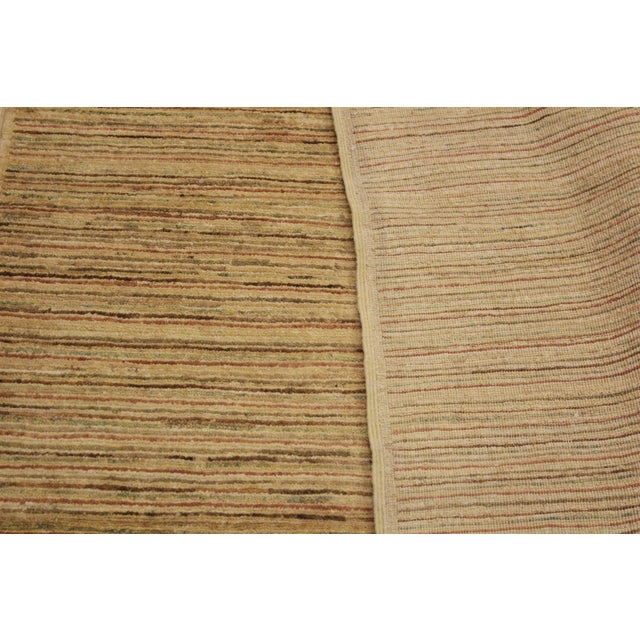 Beige Boho Chic Gabbeh Beige/Rust Wool Rug - 4'2'' X 5'9' For Sale - Image 8 of 10