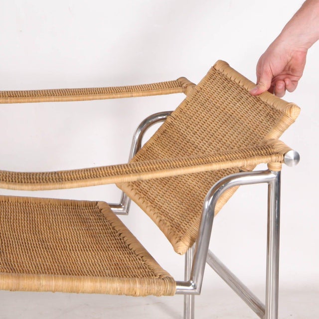 1980s Wicker and Chrome Chairs, 1980s, Set of 2 For Sale - Image 5 of 15