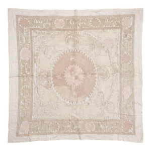 Suzani Textile Wall Art — Bohemian Embroidery, 4'7'' X 5'1''