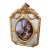 French Rococo Gold Leaf Picture Frame – Ornate Cherub & Romantic Garden Scene Panel For Sale