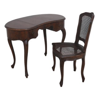 Italian Kidney Shape Vanity W. Chair For Sale