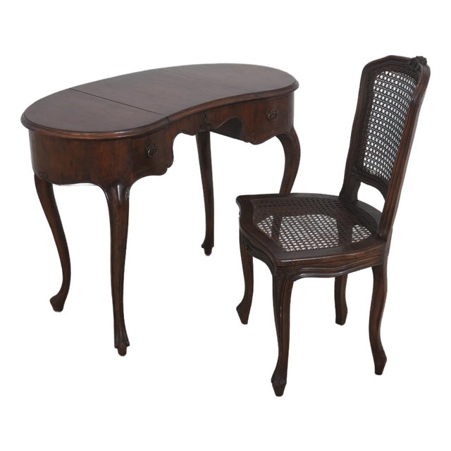 Italian Kidney Shape Vanity W. Chair For Sale