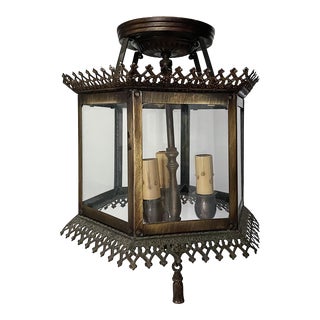 Vintage Victorian Style Pendant Light For Sale