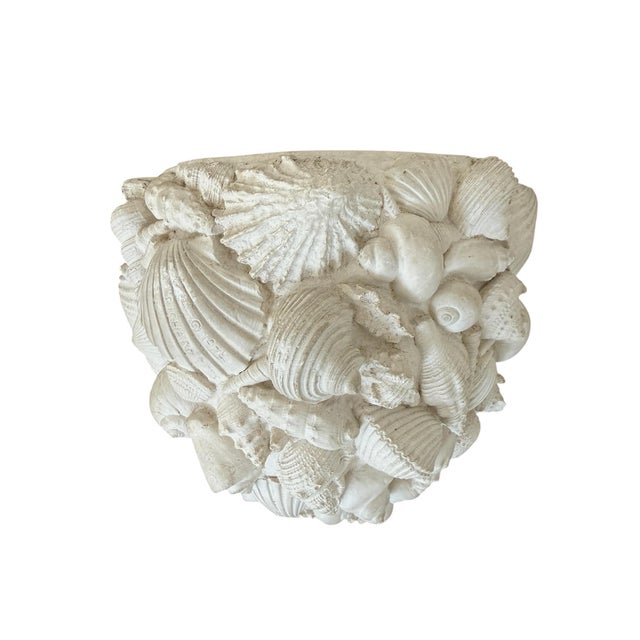 Coastal Richard Etts Plaster Shell Sconces For Sale - Image 3 of 12