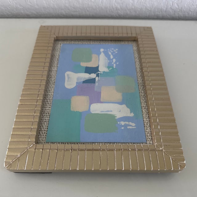 2020s Original Abstract Painting Mounted on Fabric and Framed For Sale - Image 5 of 6