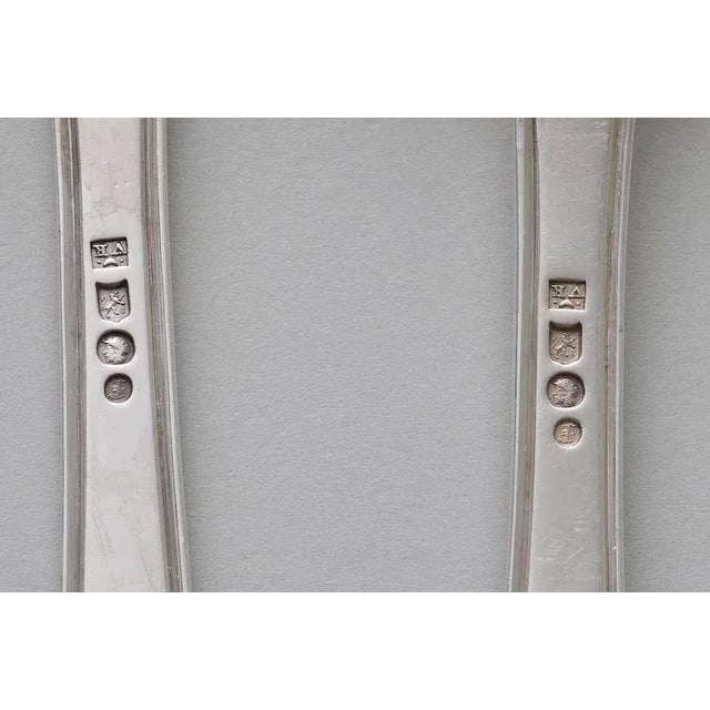 Antique 19th Century Dutch Sterling Silver Serving Spoon & Fork - a Pair For Sale In New York - Image 6 of 7