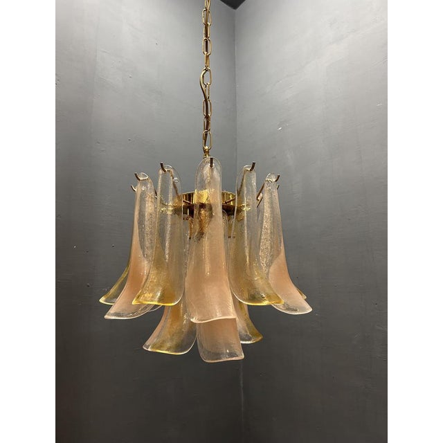 Gold Murano Glass Petals Chandelier from La Murrina, Italy, 1980s For Sale - Image 8 of 10