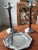 Wood Vintage Mexican Wood & Aluminum Tall Candlestick Holders For Sale - Image 7 of 9