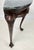 Late 20th Century Vintage Chippendale Style Carved Mahogany Green Marble Top Demilune Console Table For Sale - Image 5 of 13