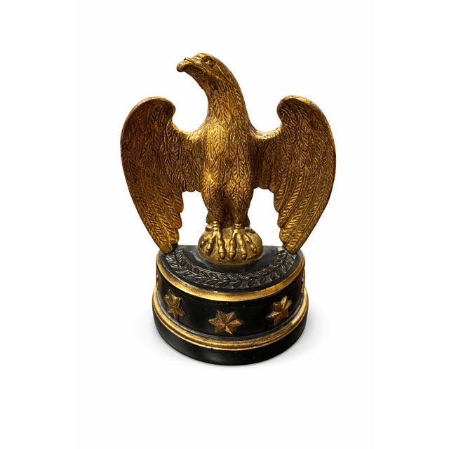 Pair of Borghese Gilt Eagle Bookends With Neoclassical Star Motifs, Circa 1960s–1970s For Sale In San Diego - Image 6 of 7
