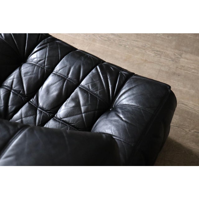 Kashima Lounge Chairs in Leather by Michel Ducaroy for Ligne Roset, 1969, Set of 2, Set of 2 For Sale - Image 12 of 15