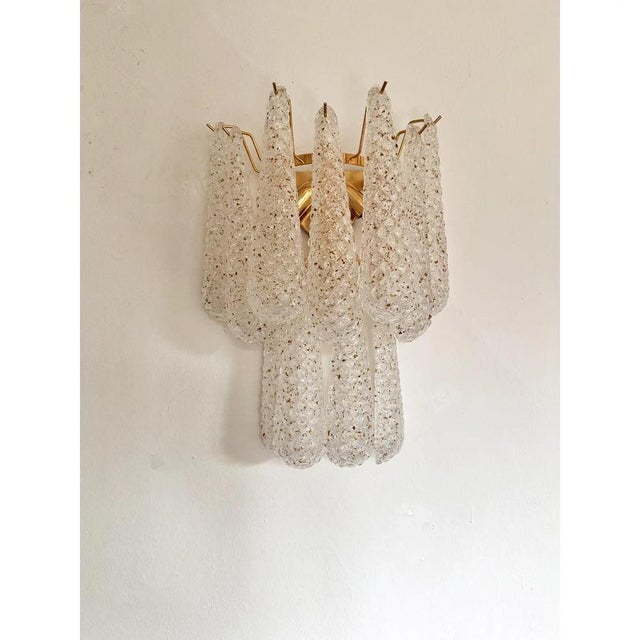 Early 21st Century Conchiglie Gold Murano Glass Wall Sconces by Simoeng, Set of 2 For Sale - Image 5 of 10