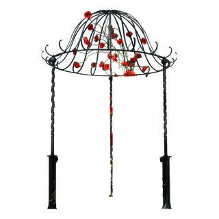 Sculptural Hand-Forged Wrought Iron Gazebo Pavilion, 1990s For Sale
