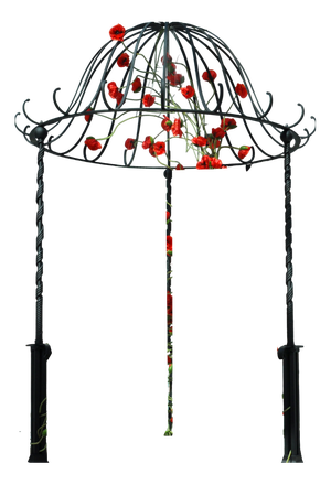 Sculptural Hand-Forged Wrought Iron Gazebo Pavilion, 1990s