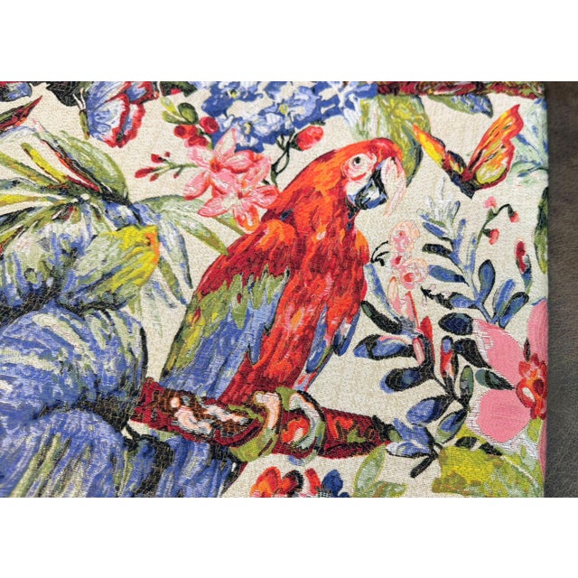 Woven Tropical Jungle Pillow Cover For Sale - Image 16 of 17