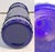 Vintage Cobalt Blue Glass Bottle Vase Lot of 3 Decorative Embossed Glass 12" For Sale - Image 9 of 11