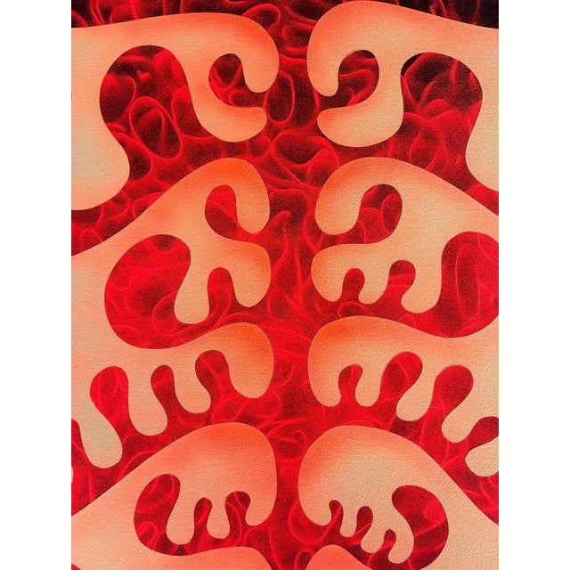 Abstract Mixed Media Abstract Painting by Artist Gustavo Oviedo, "Sciatica" For Sale - Image 3 of 6