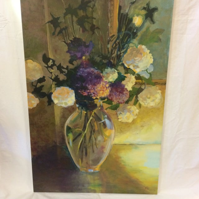 2010s Giclee on Canvas "Volcano California" Flowers in Vase by K. L. Dana For Sale - Image 5 of 11