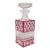 West German a & H Cranberry Cut-to-Clear Lead Crystal Whiskey Decanter 9" For Sale