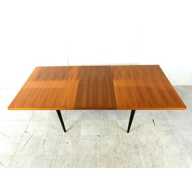 Black Mid-Century Dining Table attributed to Jos De Mey, 1960s For Sale - Image 8 of 13