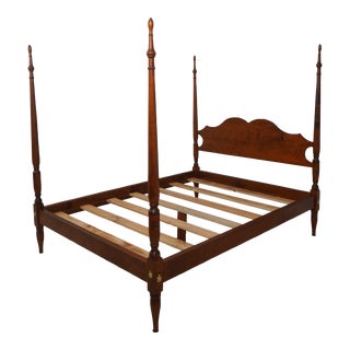 Tiger Maple Queen Size Poster Bed For Sale