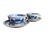 Jingdezhen Zhi Blue & White Pagoda Porcelain Tea Cups & Saucers (Set of 4) Classic blue-and-white porcelain tea service...