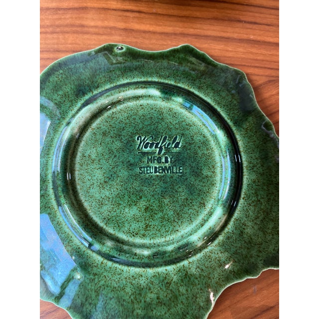 1940s Vintage Steubenville Woodfield Collection Leaf Plates-Set of 8 For Sale - Image 10 of 11