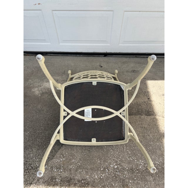 Set of 3 Chairs 1960s Hollywood Regency Era Aluminum Cast Dining Chairs For Sale - Image 4 of 18