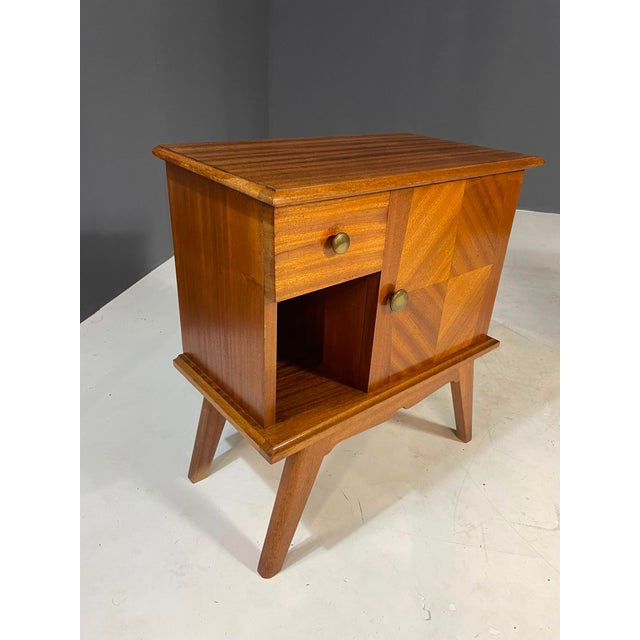 Mid-Century Modern Wooden Nightstands, 1940s, Set of 2 For Sale - Image 4 of 15