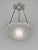 Degué A nickel-plated bronze or solid brass French art deco pendant light made around 1930. It holds a nice bowl by Degué...