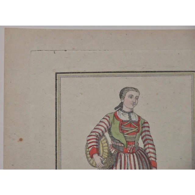 1797 Grasset De Saint-Sauveur Hand-Colored Engraving Swiss Zurich Fashion Costume For Sale In Reno/Lake Tahoe - Image 6 of 7